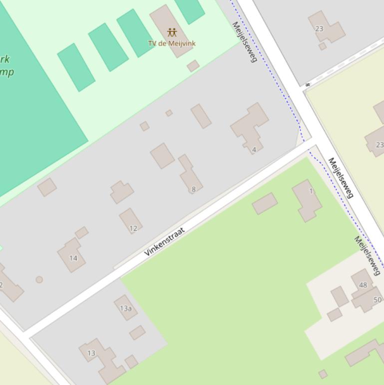 Kaart van de Vinkenstraat.