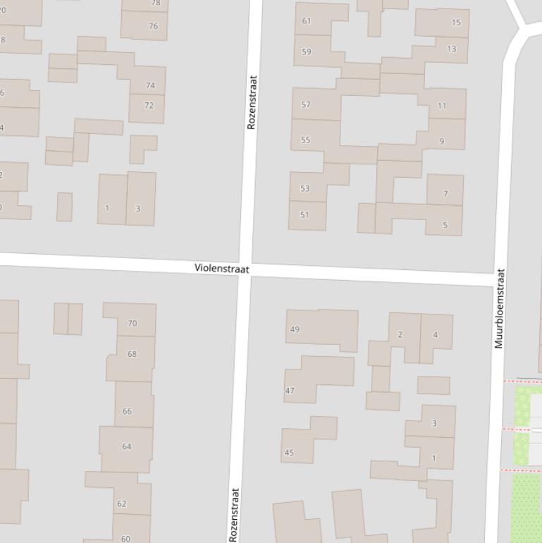 Kaart van de Violenstraat.