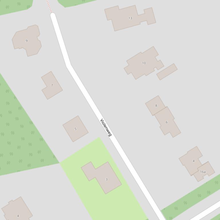 Kaart van de Violenweg.