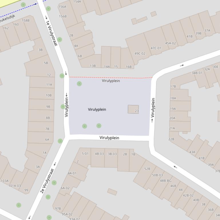 Kaart van het Virulyplein.
