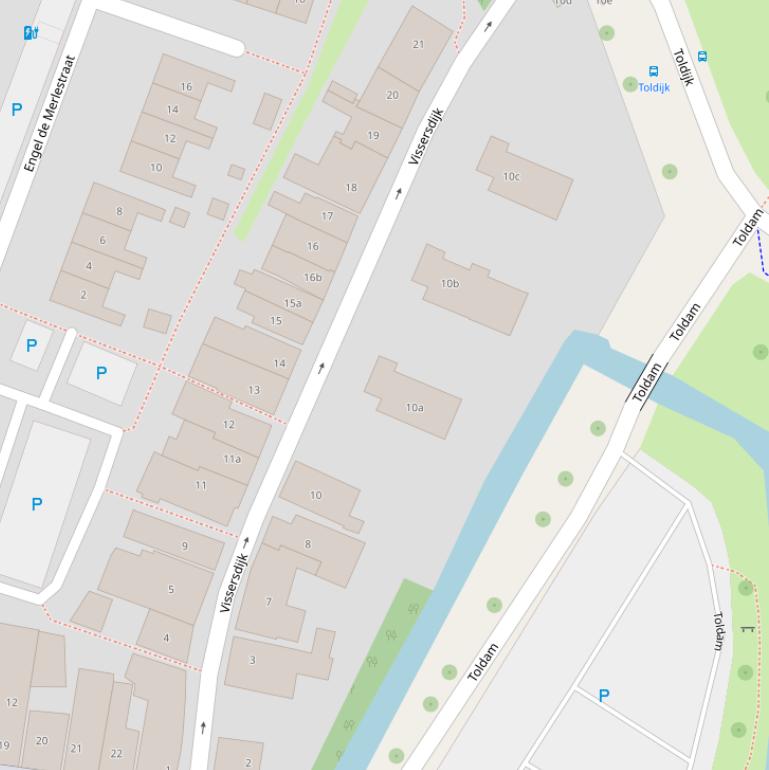 Kaart van de Vissersdijk.