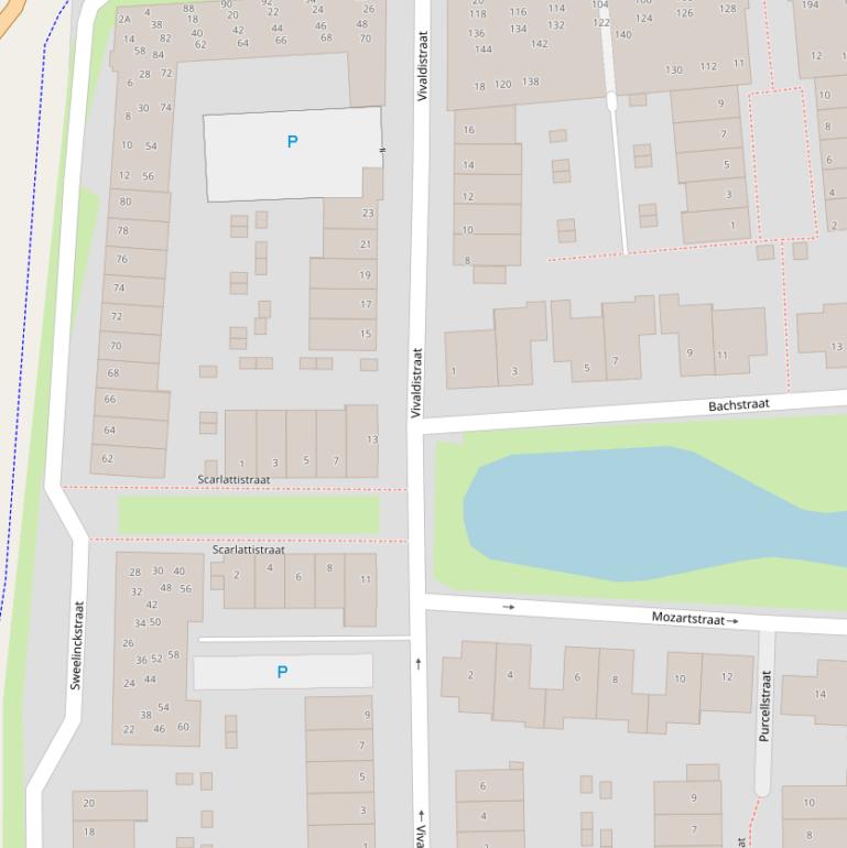 Kaart van de Vivaldistraat.