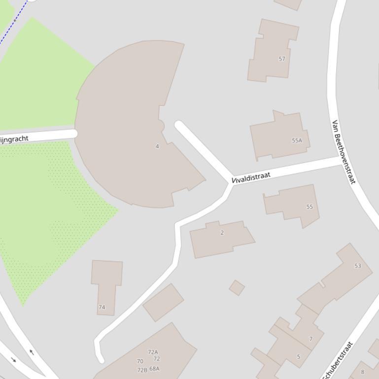 Kaart van de Vivaldistraat.