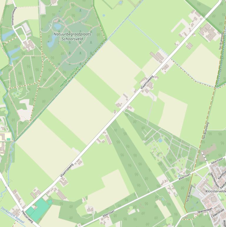 Kaart van de Vlaamseweg.