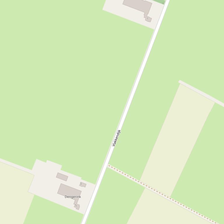 Kaart van de Vlakkendijk.