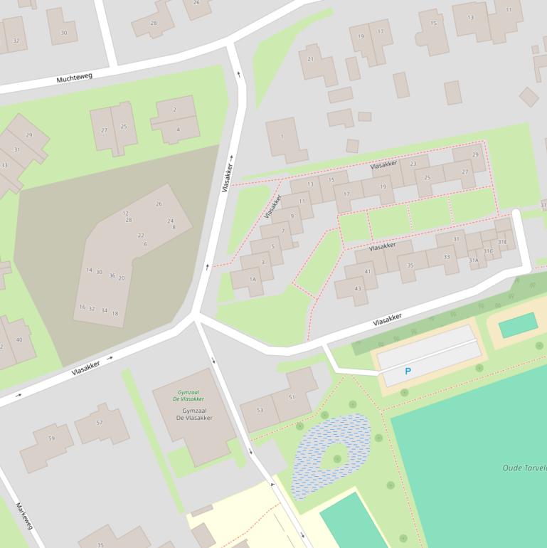 Kaart van  Vlasakker.