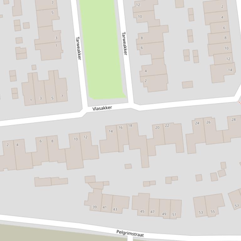 Kaart van  Vlasakker.