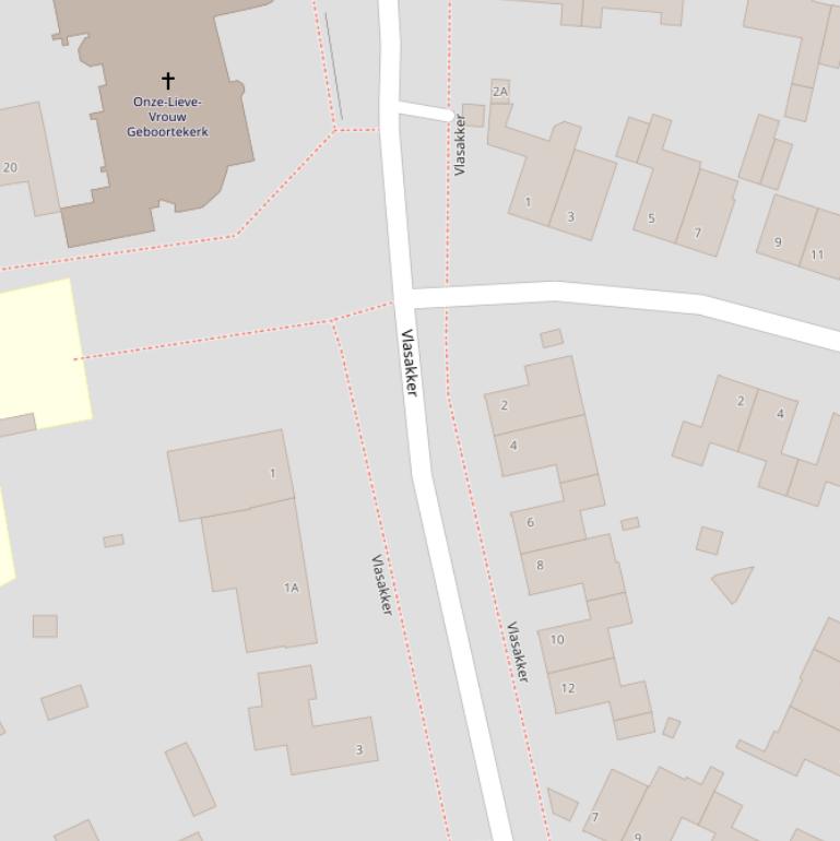 Kaart van  Vlasakker.