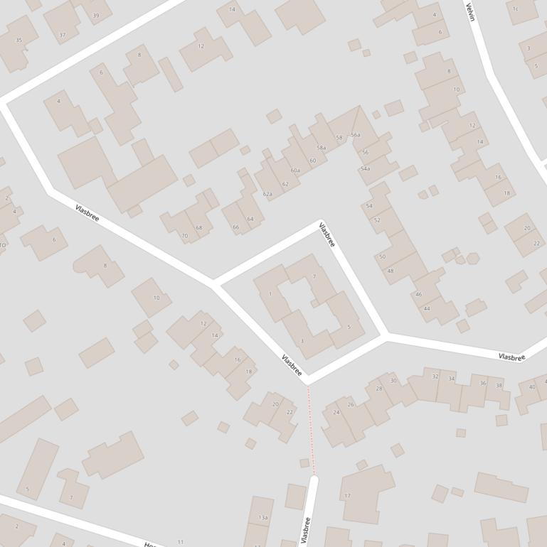 Kaart van  Vlasbree.