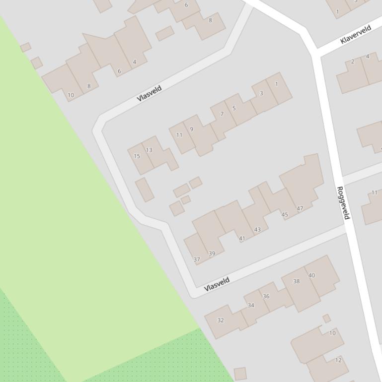 Kaart van het Vlasveld.