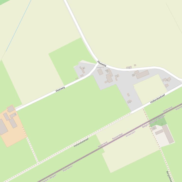 Kaart van de Vleetweg.