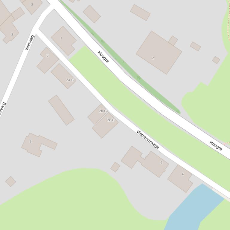 Kaart van het Vletterstraatje.