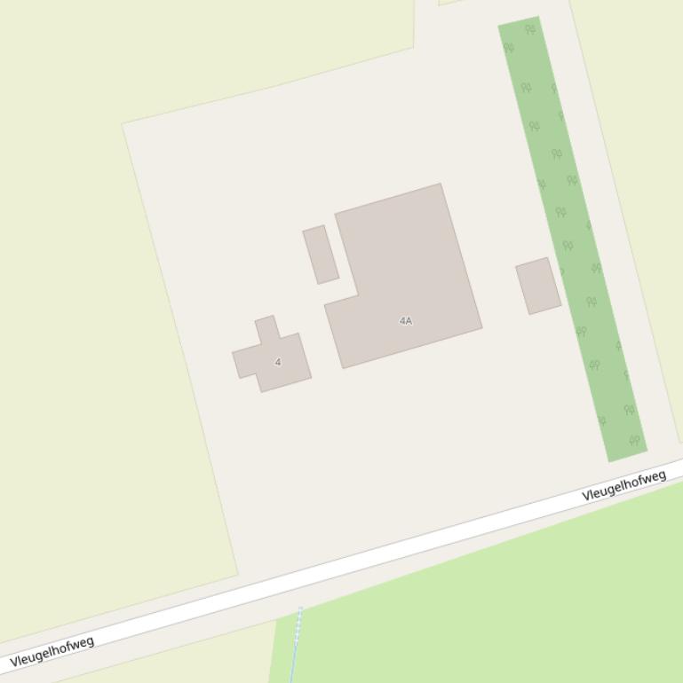 Kaart van de Vleugelhofweg.