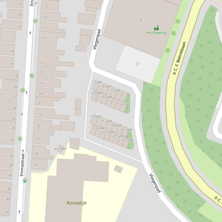 Kaart van het Vliegenpad.