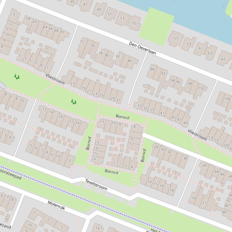 Kaart van  Vliestroom.