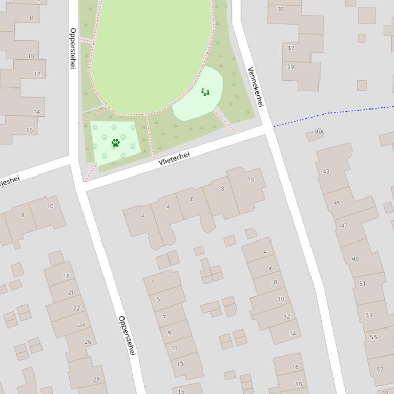 Kaart van  Vlieterhei.