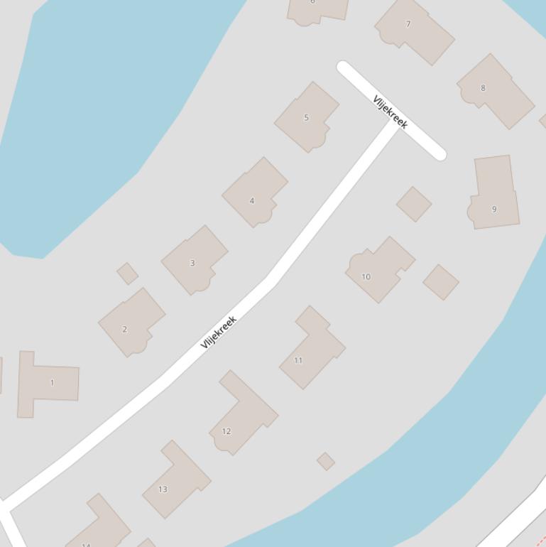 Kaart van  Vlijekreek.
