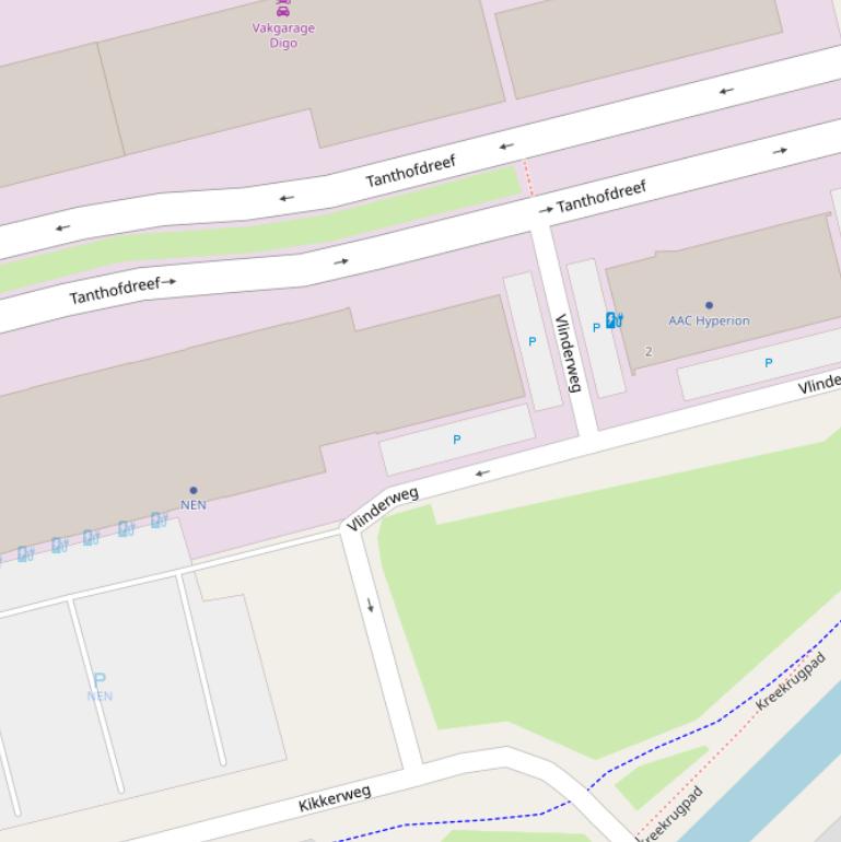 Kaart van de Vlinderweg.