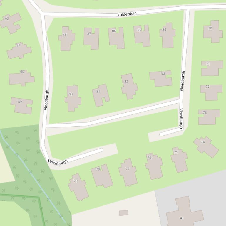 Kaart van  Vloedburgh.