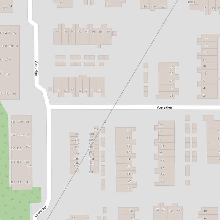 Kaart van  Voerakker.