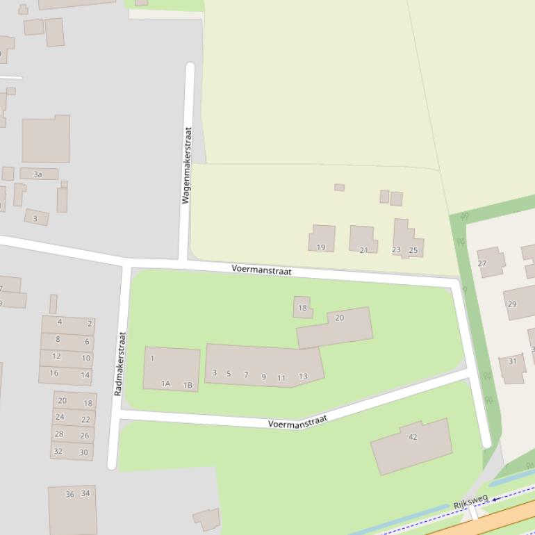 Kaart van de Voermanstraat.