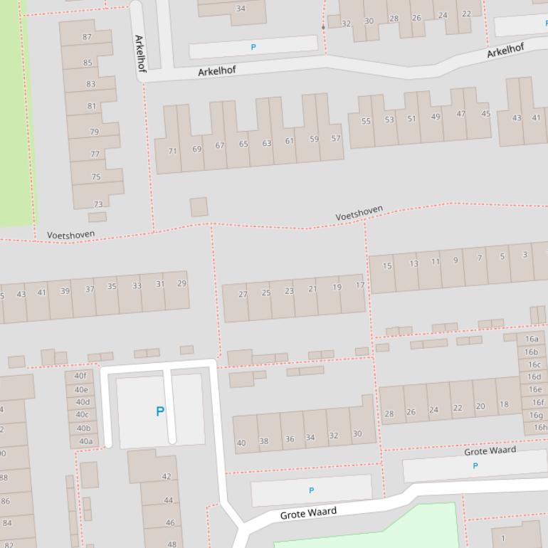 Kaart van  Voetshoven.