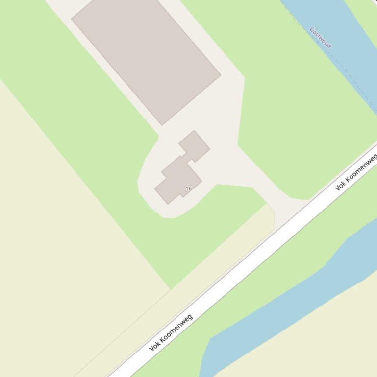 Kaart van de Vok Koomenweg.