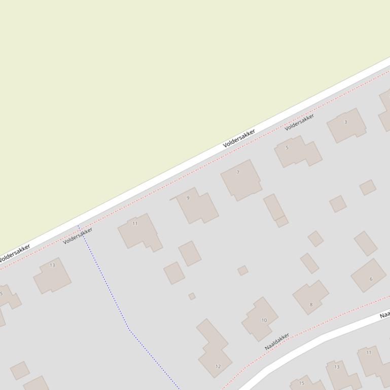 Kaart van  Voldersakker.