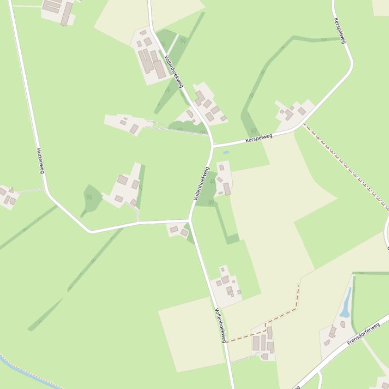 Kaart van de Vollenhoekweg.