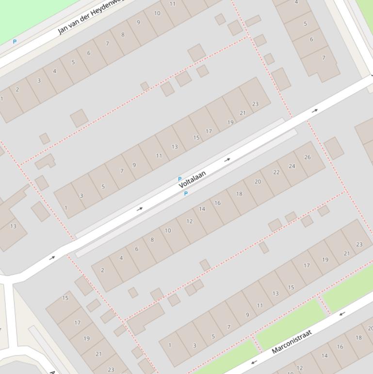 Kaart van de Voltalaan.