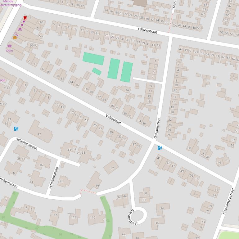 Kaart van de Voltastraat.