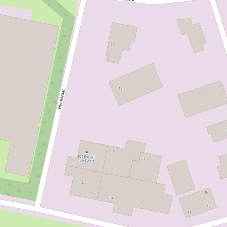 Kaart van de Voltastraat.