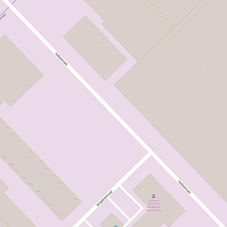 Kaart van de Voltastraat.