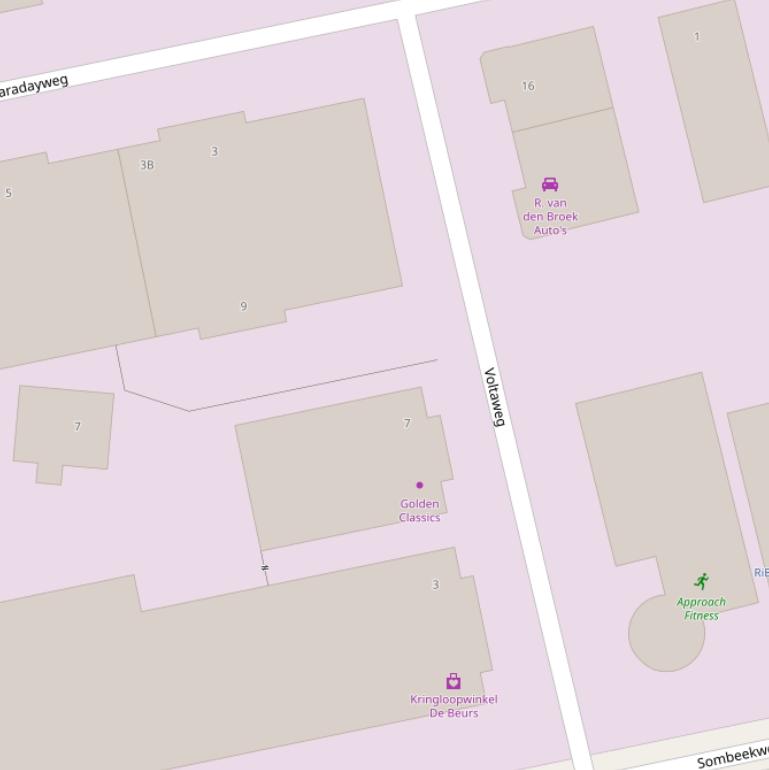 Kaart van de Voltaweg.