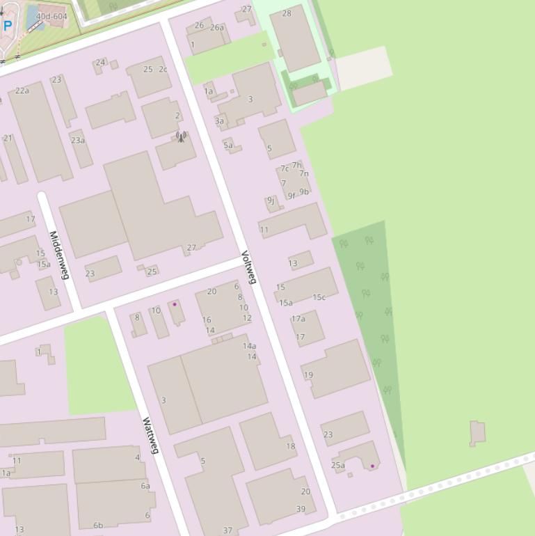 Kaart van de Voltweg.