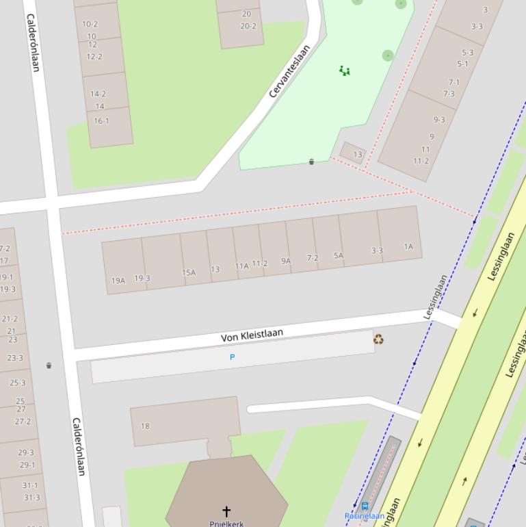 Kaart van de Von Kleistlaan.