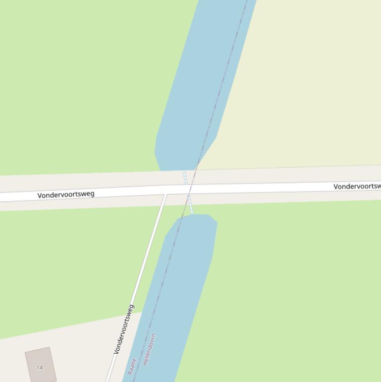 Kaart van de Vondervoortsweg.