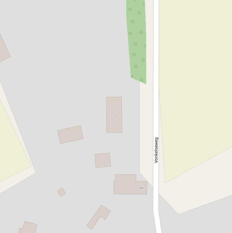 Kaart van de Vonkelseweg.