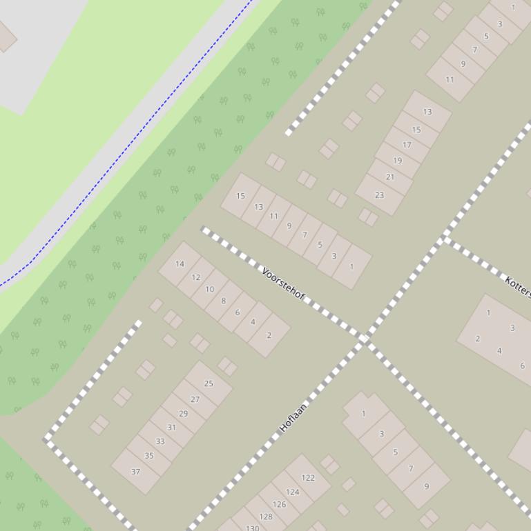 Kaart van de Voorstehof.