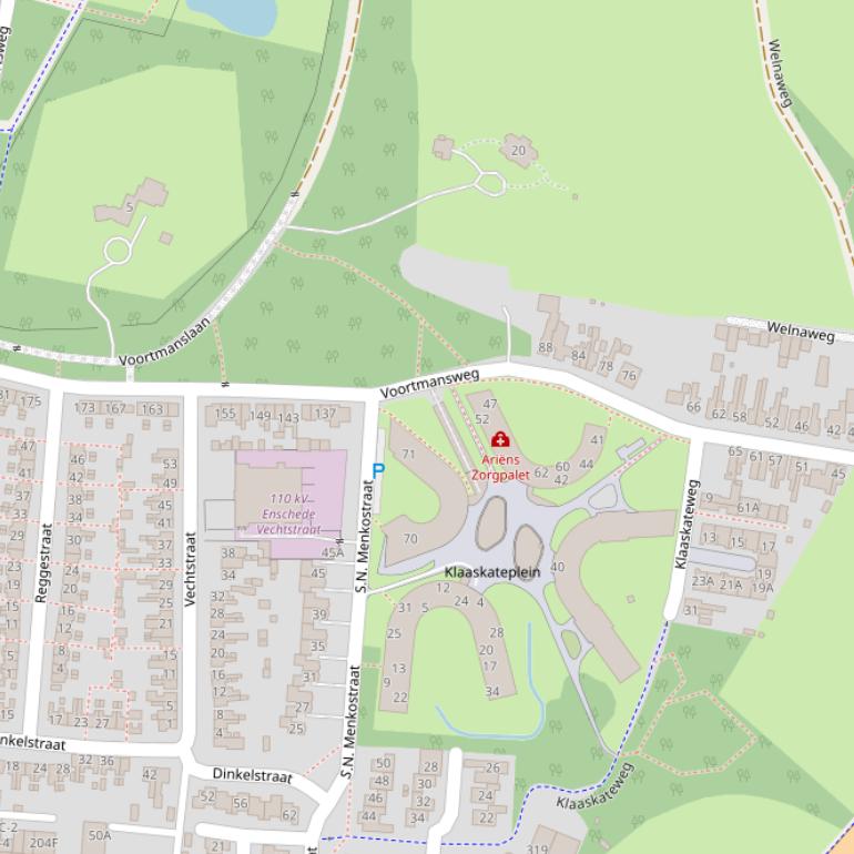 Kaart van de Voortmansweg.