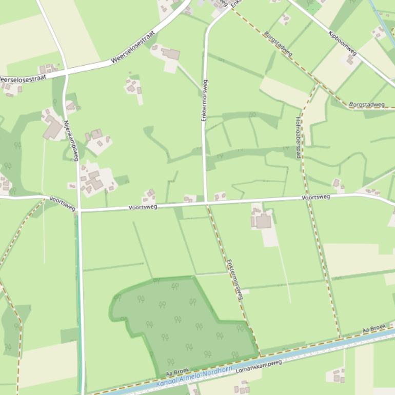 Kaart van de Voortsweg.