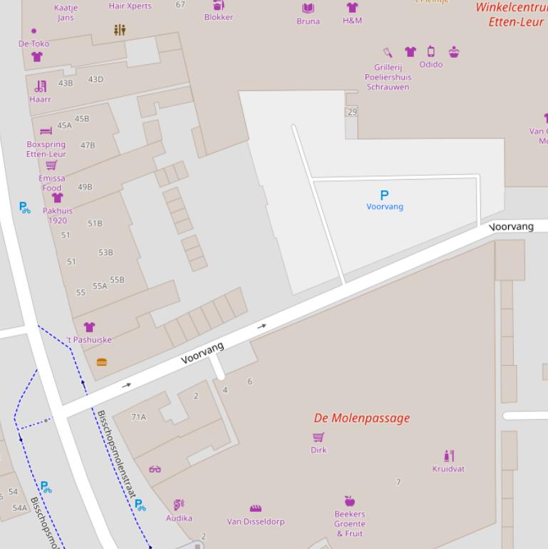 Kaart van  Voorvang.