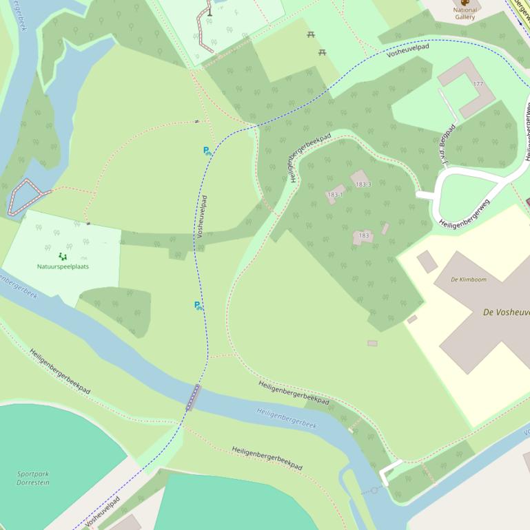 Kaart van het Vosheuvelpad.