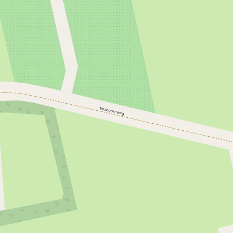 Kaart van de Voshoornweg.