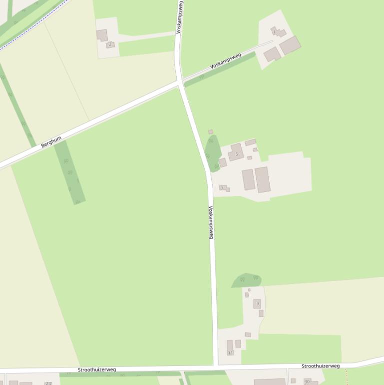 Kaart van de Voskampsweg.