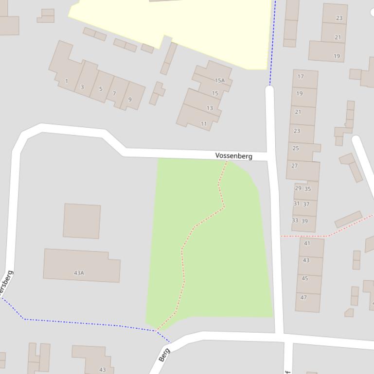 Kaart van  Vossenberg.