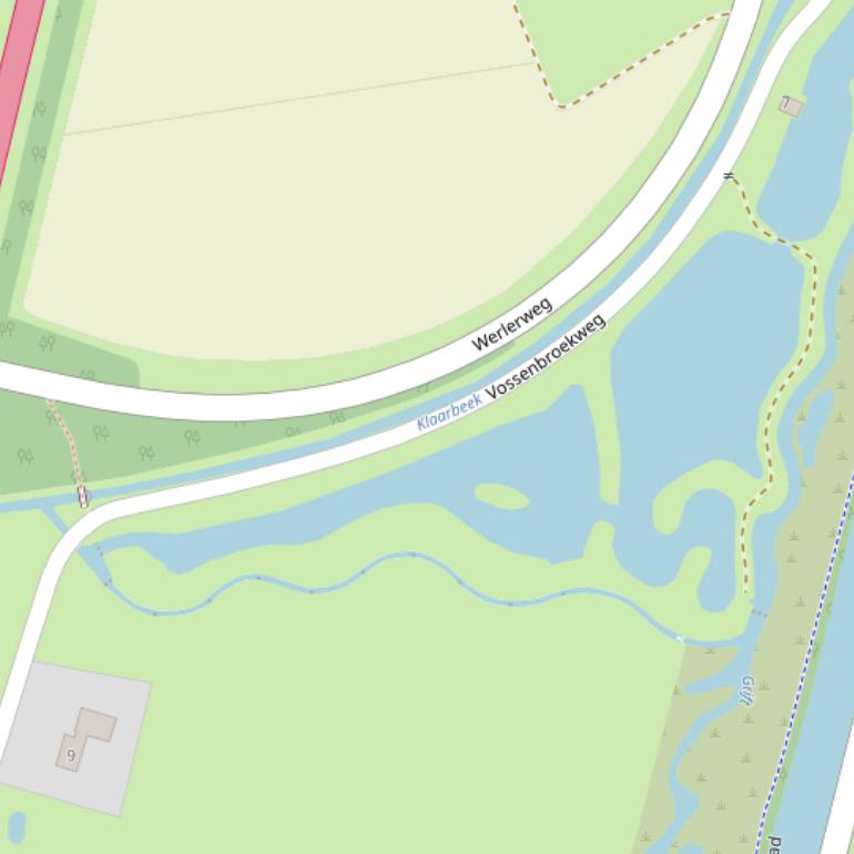 Kaart van de Vossenbroekweg.