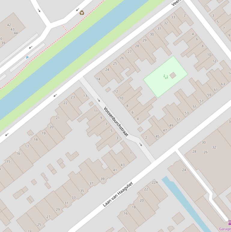 Kaart van de Vossenburchstraat.