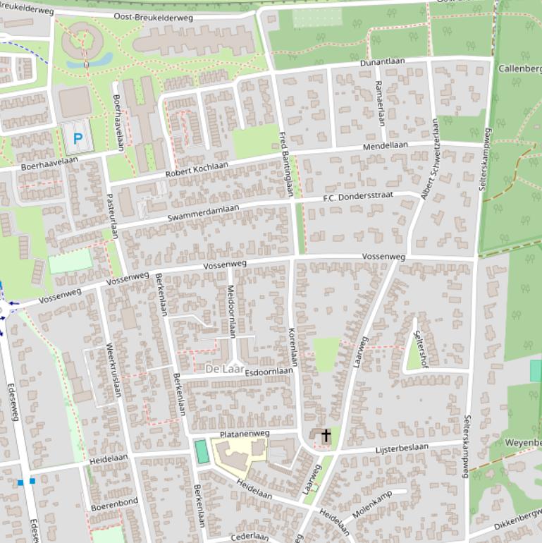 Kaart van de Vossenweg.