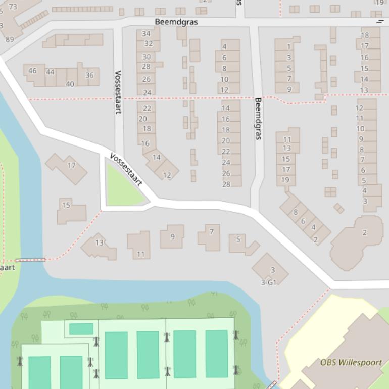 Kaart van  Vossestaart.